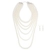 Borsgye Pearl Strand Choker Necklaces Pearl Statement Round Beads Necklace