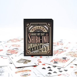 MOJIAKIRA Shiba Inu Playing Cards - RED Edition with Lovely Graphic Designs - Collectible Deck - Great for Card Games & Fans - Shiba Inu Gifts - Funny Playing Card Set for Shiba Inu Lovers