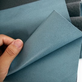 Leathaire Fabric, 57.8'' x 39'' (147cm x 100cm) Faux Leather, Waterproof, Abrasion and Scratch Resistant Texture Leathaire Fabric,1.1 mm Upholstery (Blue)