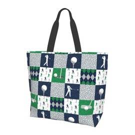 ASYG Golf Bag, Golf Ball Print Sling Bag, Cute Golf Print Pattern Tote Bag For Women Men