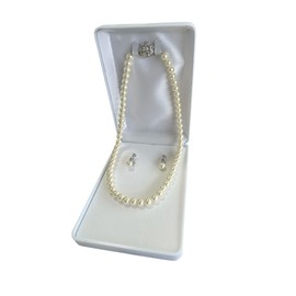 MAHINA Domestic Pearl Necklace Set with Case, Pearl Necklace, Ceremonies, Formal Occasions