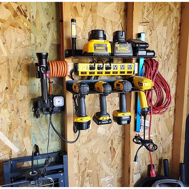 StoreYourBoard Electric Drill Storage Rack Shelf, Holds 4 Drills, Hanging