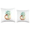 NaturAli Images Succulent in a Clay Pot Throw Pillow, 18x18,
