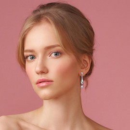 Spiral Earrings 925 Sterling Silver Earrings for Women Drop Earrings Drop Earrings Long Earrings for Women Curve Infinity Earrings