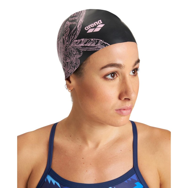 Arena Sirene Swim Cap, Palm Black
