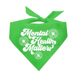 Mental Health Matters Dog Bandana (Lime, OS 805)