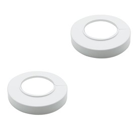 CAcoverVA 2 Pieces Heightened Wall Split Flange for 2.95"/75mm Dia Pipe, ABS Round Escutcheon Plate, Toilet Water Line Cover Plate Plumbing Cover Plates, Pipe Covers for Bathroom Toilet Kitchen, White