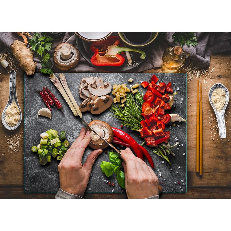 TMK Chopping Board Glass 30 x 22 cm with Pepper