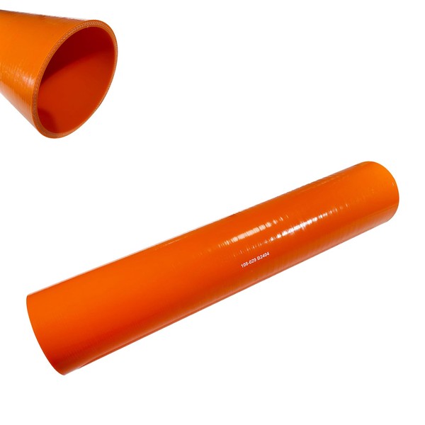 BST BSSP Orange Silicone Turbocharger Inlet Straight Hose, 4 in.