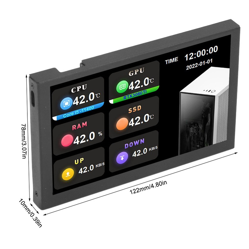 IPS USB Mini Screen 5 Inch 800x480 Resolution Type C