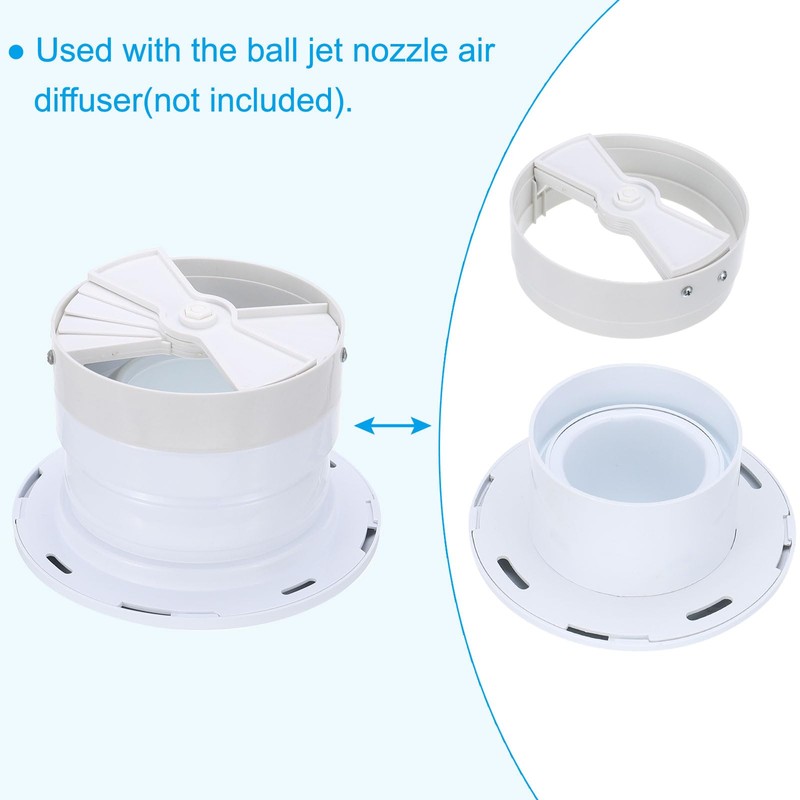 PATIKIL 12 Inch Round Air Vent Cover, 1pcs ABS Adjustable