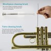 Trumpet Cleaning Brushes Kit,3-Piece Kit,1 Flexible Brush,1 Valve Brush,1 Mouthpiece