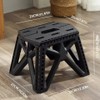 Folding Camp Stool for Outdoor Seating - Compact Plastic Seat