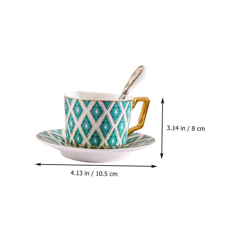 BIUDECO Piece Ceramic Tea Set Gold Trim Pattern Sturdy and