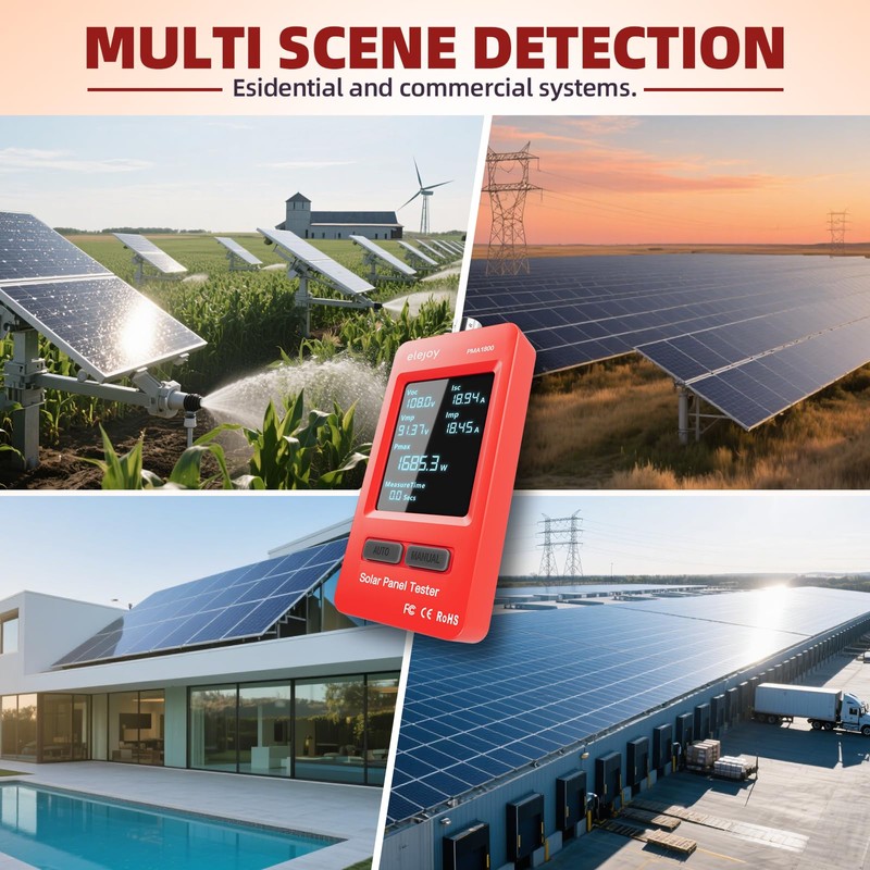 PMA1800W Solar Panel Tester, Solar MPPT Meter with Large Ultra