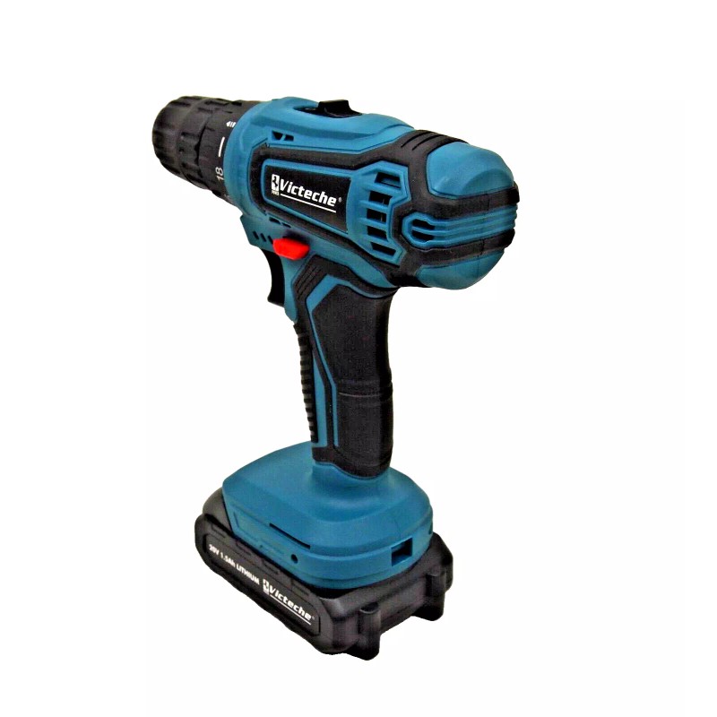 Victeche 20V Cordless Drill Driver Kit LEDs with 2-20v Lithium