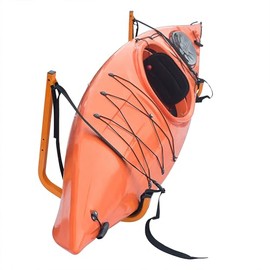 Kayak Storage Hooks - Set of 2 Wall-Mounted Hangers with 125lbs Capacity for Kayaks, Surfboards, Paddleboards, or Snowboards by Rad Sportz (Orange)