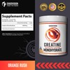 Ekko Creatine 3RD Party Tested Dietary Healthcare Supplement:_Orange Rush_100 Servings