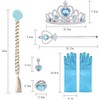 URAQT URAQT Prinzessin Schmuck, Set Krone, Kleid Set, Handschuhe, Tiara