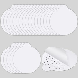 Kittmip 48 Pcs Round Insect Trap Refillable Glue Boards Sticky Fruit Fly Trap Mosquito Fly Killer for Mosquitoes Fruit Flies Gnats Moths Fits Most Models Indoor Outdoor Lamp (4.13 Inch)