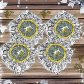 Nanri Sisters Hair Color Dye Dyeing Brush Aluminum Foil Self-dyeing 6 Count Hair Caps 4 Pieces Yellow / 난리시스터즈 헤어컬러 염색약 염색브러시 알루미늄 호일 셀프 염색 6수 헤어캡 4개 옐로우