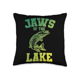 Angler, Fischer, Angel Fish Fish Outifts And Gifts Angel, Angler Fisherman Outfit Bass Fishing Throw Pillow, 16x16, Multicolor