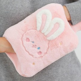 Microfiber fringed pocket thermal cushion compress pack Water bag pink/2000ml