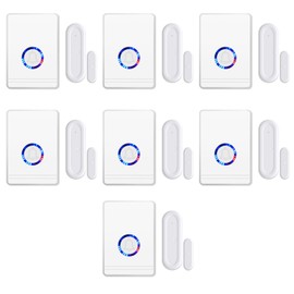 USUPERINK Door Sensor Chime,Doorbell Chime,Ring Alarm Contact Sensor,LED Night Light,Easy installation,48 Ringtones and 5 Volume Levels, 1000ft Range,Suitable for Business/Home/Shop,7PK