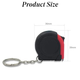 3 Pack 1m/3ft Mini Measuring Tape Keyring Tape Measure Small Key Chain Metal Retractable Tape Measuring Ruler,Pocket Size Tape Metric and Imperial Dual Scales with Stable Slide Lock 1m/3feet