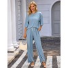 difficort Womens 2 Piece Outfits Short Sleeve Lounge Sets Wide