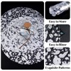 URROMA 50 Pcs Silver Disposable Dining Mat Silver Foil Mesh