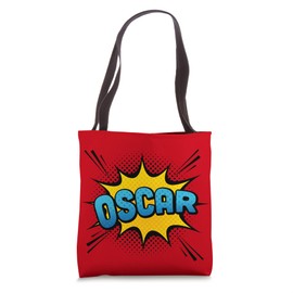 OSCAR - Boys Name Fun Comic Book Style Superhero Tote Bag