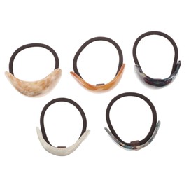 VICASKY 5pcs Stretchy Ponytail Holders for Women Elastic Hair Ties with Vibrant Patterns Acetate Bands for Travel Party Gatherings and Stylish Hairstyles