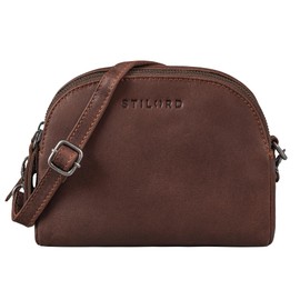 STILORD 'Mikasa' Small Shoulder Bag for Women Leather Handbag Vintage Leather Bag Elegant Evening Bag Women Casual Bag Genuine Leather, Colour:torres - brown