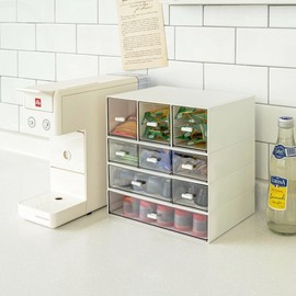 Multi-purpose Stackable Mini Desk Drawer for Home Cafe Teabags Rectangular Organizer 1 Compartment