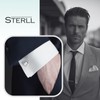 Men's Silver Cufflinks with Matte and Shiny Stripes in 925