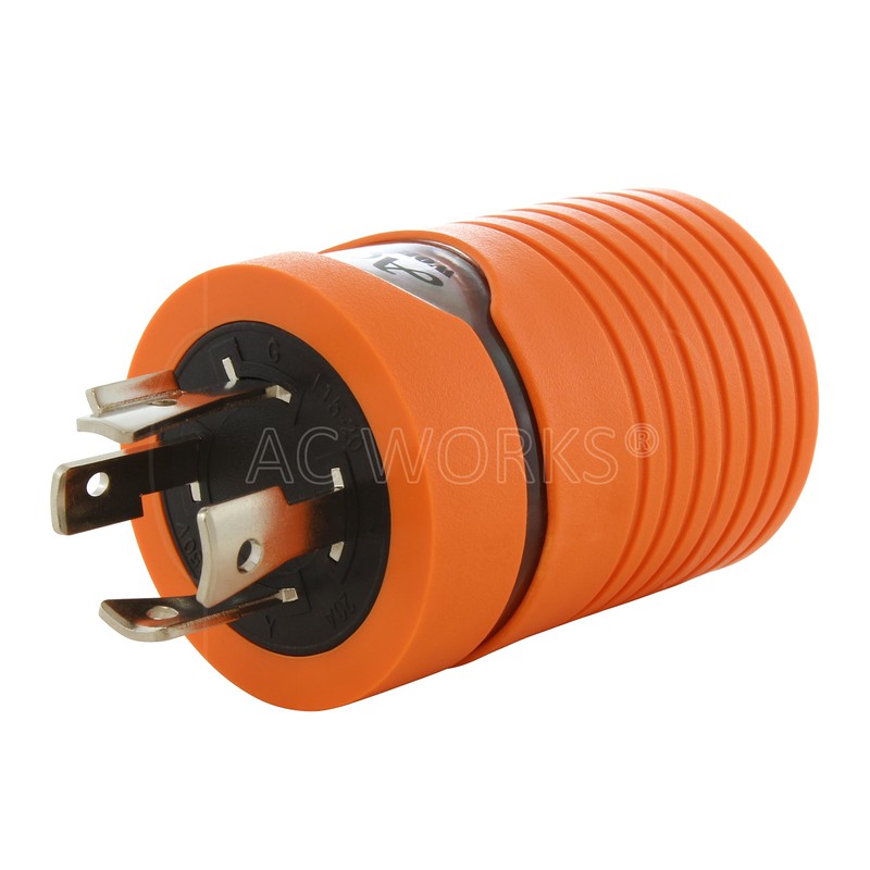 AC WORKS Industral Adapter L15-20P 3-Phase 20A 250V 4-Prong Plug