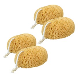 Healeved 4pcs Exfoliating Body Sponges for Shower Soft Bath Poufs for Gentle Cleansing Lightweight and Compact Bathroom Supplies for Men and Women