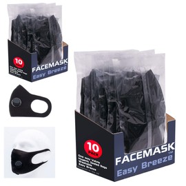 20 PCS Fabric Face Mask Cover Bandana Balaclavas Shield, Unisex Reusable Fashion Washable Face Mask (Black)