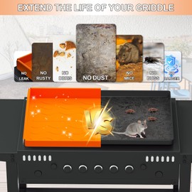 36" Silicone Griddle Mat For Blackstone,Upgraded Griddle Full Wrap Mat Grill Accessories,Heavy Duty Food Grade Silicone For Grill Mat, Protection from Rust & Dust