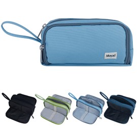 Moyad Pencil Case Large XXL Pencil Case Adult Pencil Case Boys Pencil Case Canvas Pencil Case Single Pencil Case Organiser for Teenagers Girls, blue