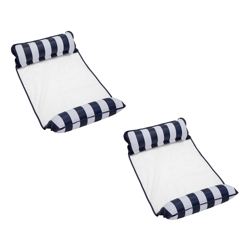 2 Pack - DxZephious Aquatic 4-in-1 Hammock Pool Float &