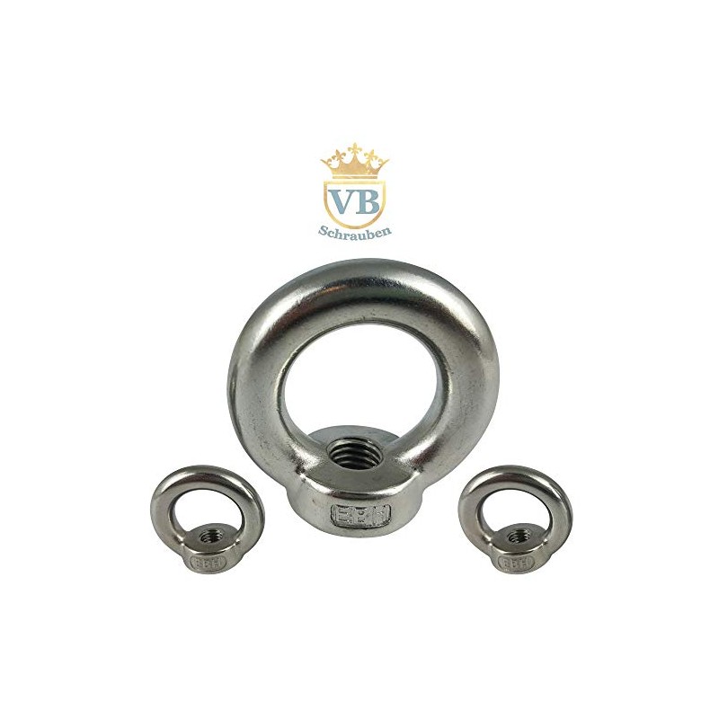 Ring Nuts M6 Stainless Steel A2 V2A VA Rust-Proof Set