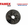 FAMEX RIDE FR-HG200-8 Bike Cassette, 8-Speed, Steel, Black