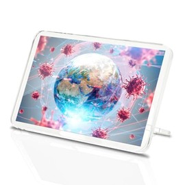 Classic Rectangle Magnet with Stand - World Globe Map Pandemic Virus - Fridge Locker Office Whiteboard Toolbox #52517