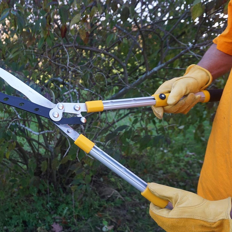 Centurion 75 Upgraded Telescoping Hedge Shears with 9-inch Wavy Blade