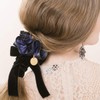 EILY ILY [Floral Gift Box] Bi-color Satin Scrunchie (Royal Navy)