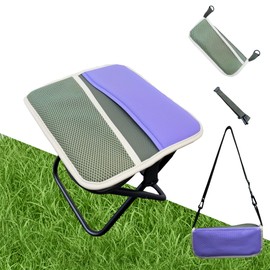 KCTXIPE Portable Stool with Shoulder Strap-Pocket Chair for Mountaineering,Picnic,Hiking and Fishing,Handbag Style Bi-Color Foldable Stool