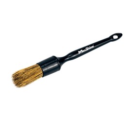 Maxshine Premium Natural Boars Hair Detailing Brush #10 - Plastic Handle, No Shed Bristles for Cleaning Engine, Wheel, Interior, Air Vent, Car