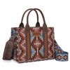 Wrangler Tote Bag for Women Boho Aztec Shoulder Purse Top